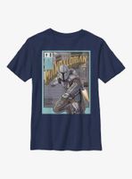 Star Wars The Mandalorian Flight Poster Youth T-Shirt