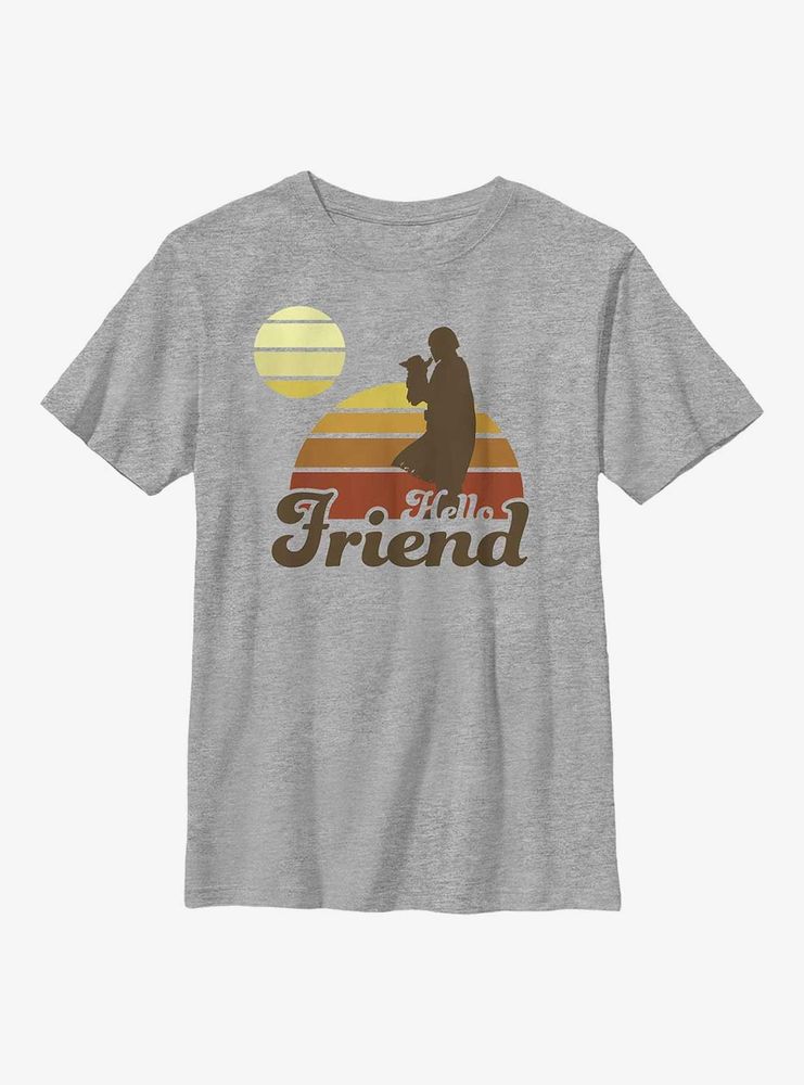 Star Wars The Mandalorian Mando Retro Sunset Youth T-Shirt