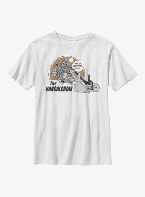 Star Wars The Mandalorian Mando Speeder Youth T-Shirt