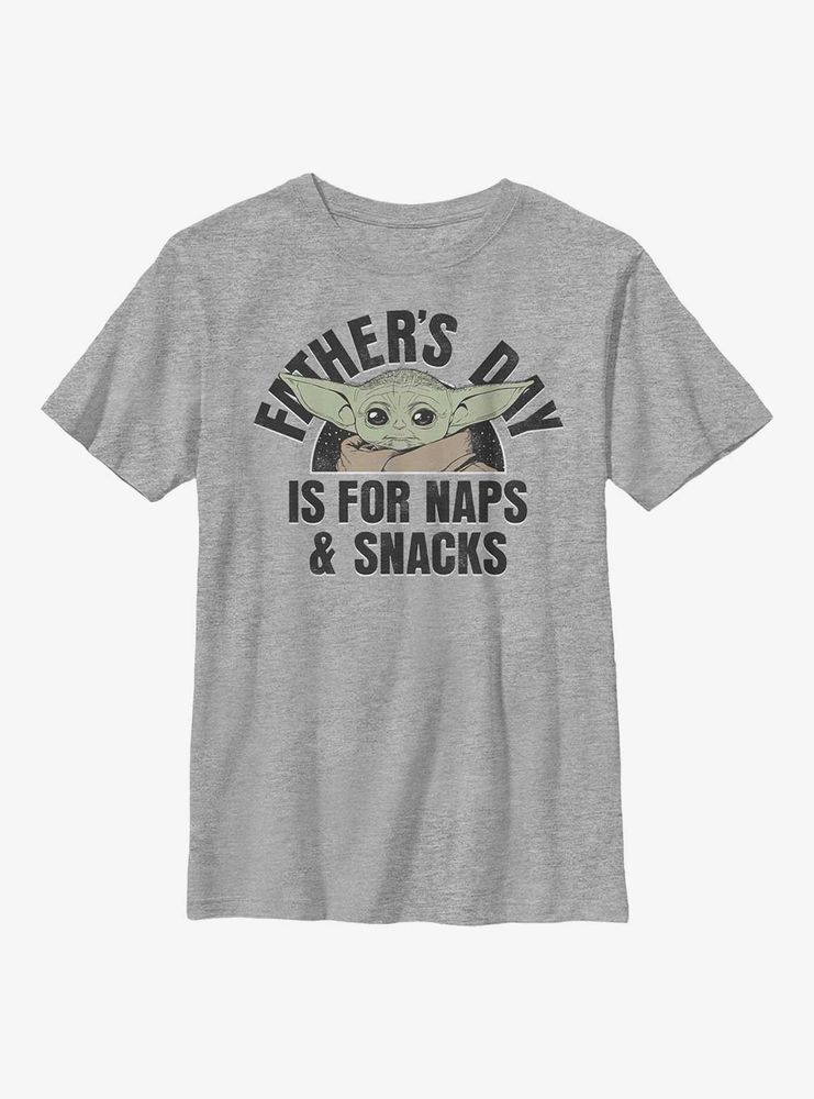 Star Wars The Mandalorian Naps And Snacks Youth T-Shirt