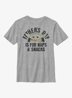 Star Wars The Mandalorian Naps And Snacks Youth T-Shirt