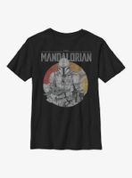 Star Wars The Mandalorian Rider With Child Youth T-Shirt