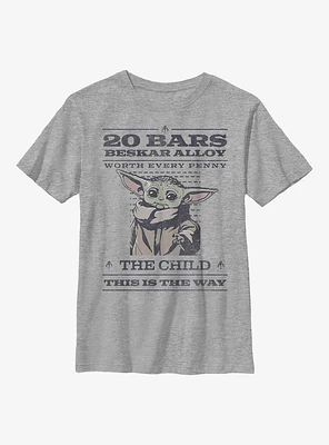 Star Wars The Mandalorian Wanted Poster Youth T-Shirt