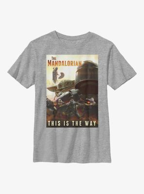 Star Wars The Mandalorian Way Poster Youth T-Shirt