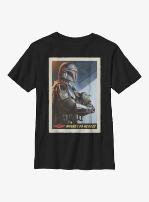 Star Wars The Mandalorian Where He Goes Youth T-Shirt