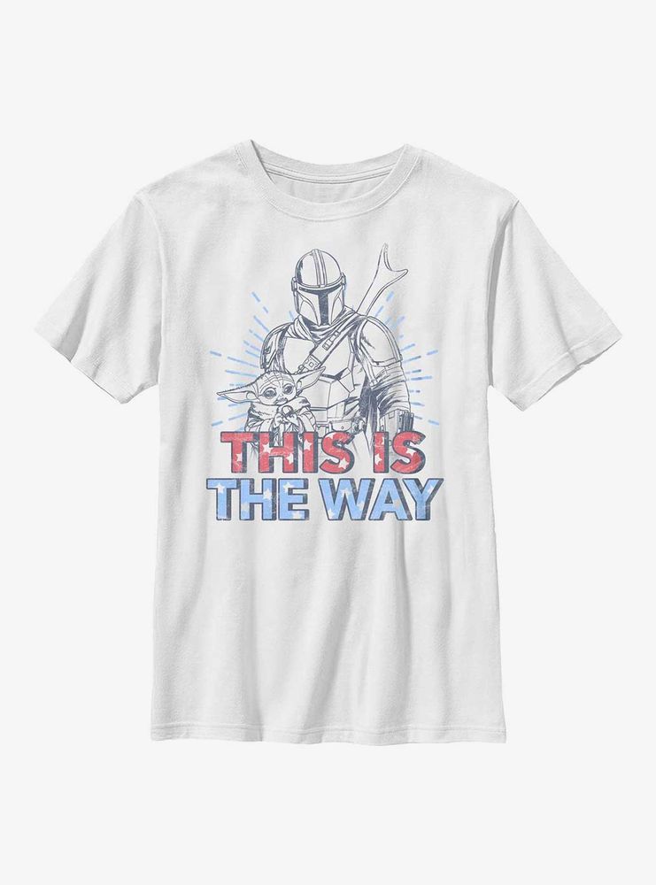 Star Wars The Mandalorian Americana Buddies Youth T-Shirt