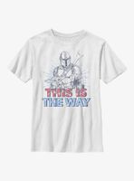 Star Wars The Mandalorian Americana Buddies Youth T-Shirt