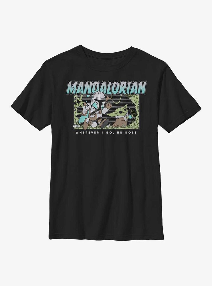 Star Wars The Mandalorian Macaroon Chase Youth T-Shirt