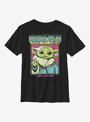 Star Wars The Mandalorian Sketch Child Youth T-Shirt