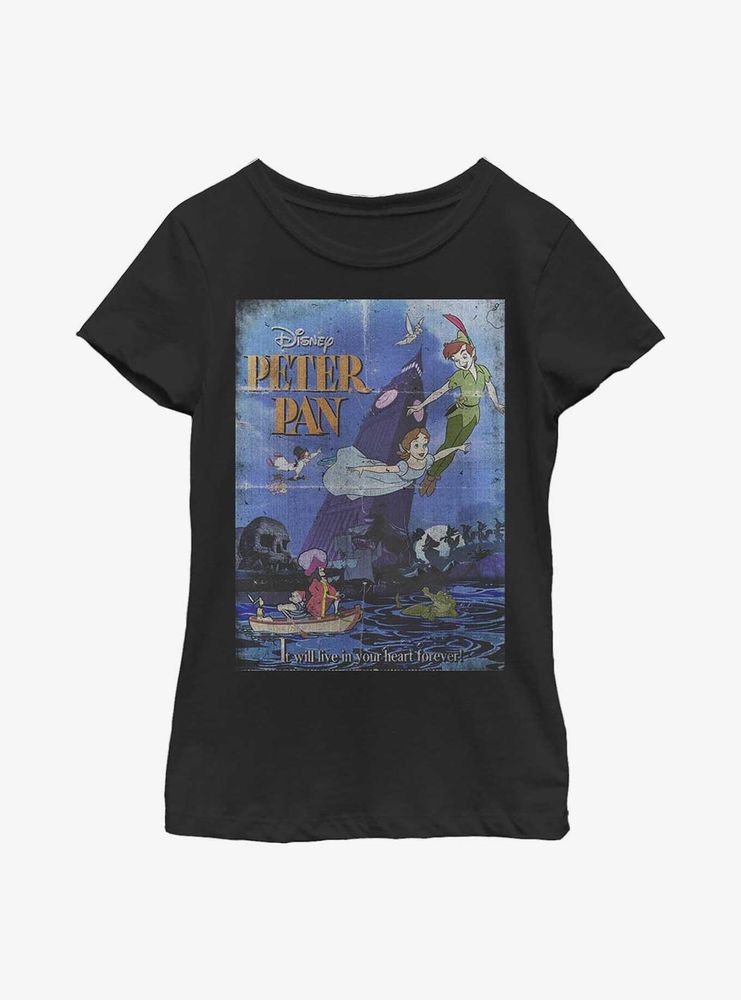Disney Peter Pan Poster Youth Girls T-Shirt