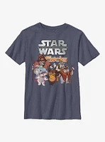 Star Wars Ewok Logo Group Youth T-Shirt