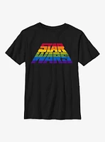 Star Wars Perspective Rainbow Logo Youth T-Shirt