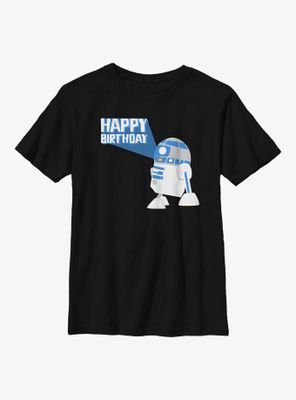 Star Wars R2D2 Happy B Day Youth T-Shirt
