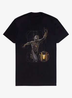 Marvel Spider-Man: No Way Home Black & Gold Suit Spider-Man T-Shirt - BoxLunch Exclusive