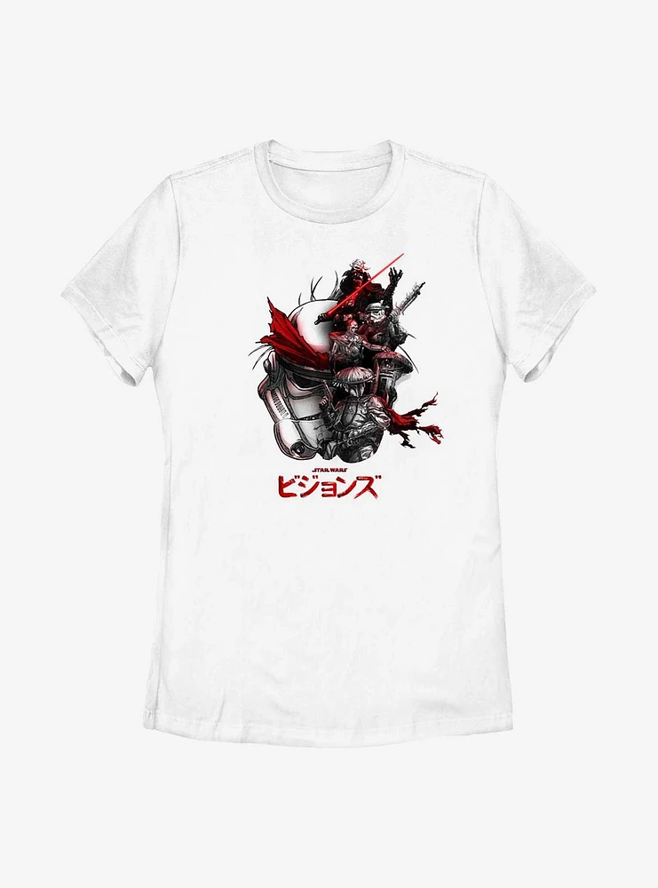 Star Wars: Visions Half Face Group Womens T-Shirt