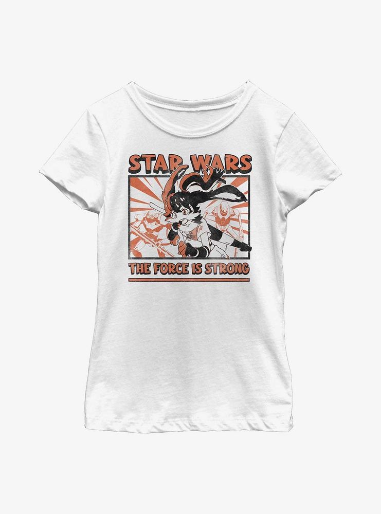 Star Wars: Visions Strong Force Characters Youth Girls T-Shirt