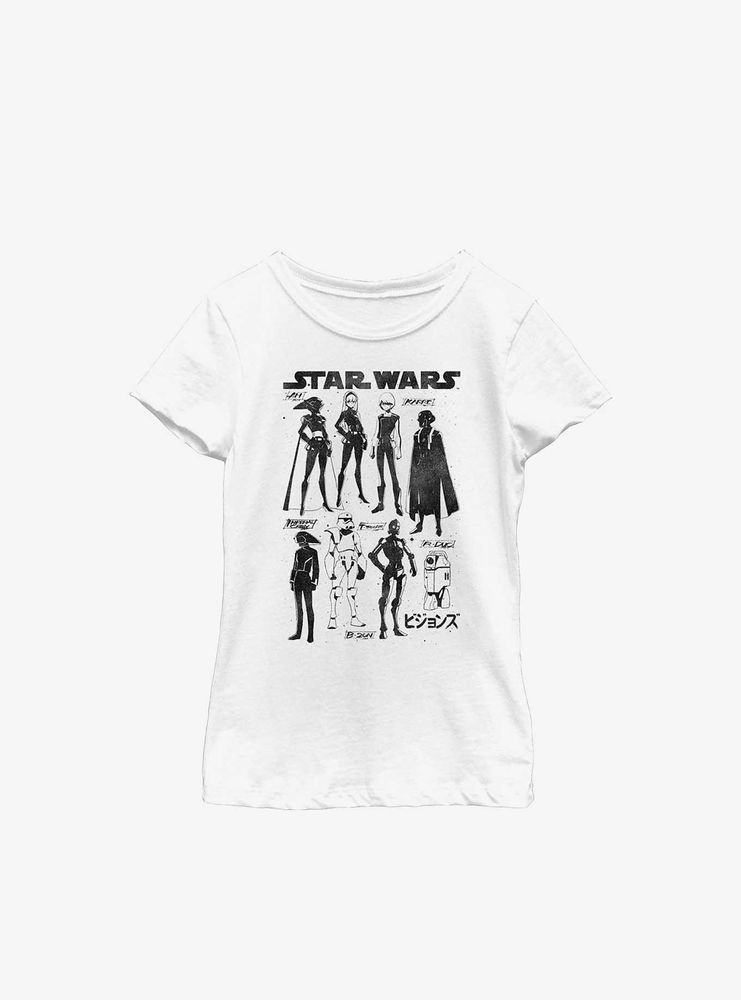 Star Wars: Visions Inked Textbook Youth Girls T-Shirt