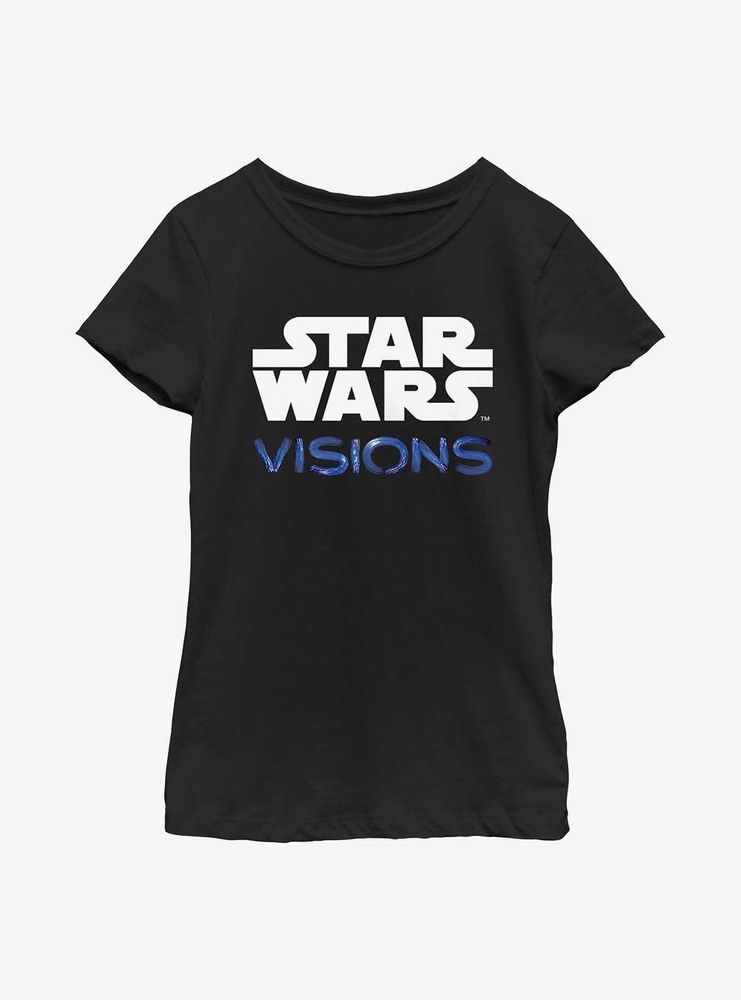 Star Wars: Visions Logo Stacked Youth Girls T-Shirt