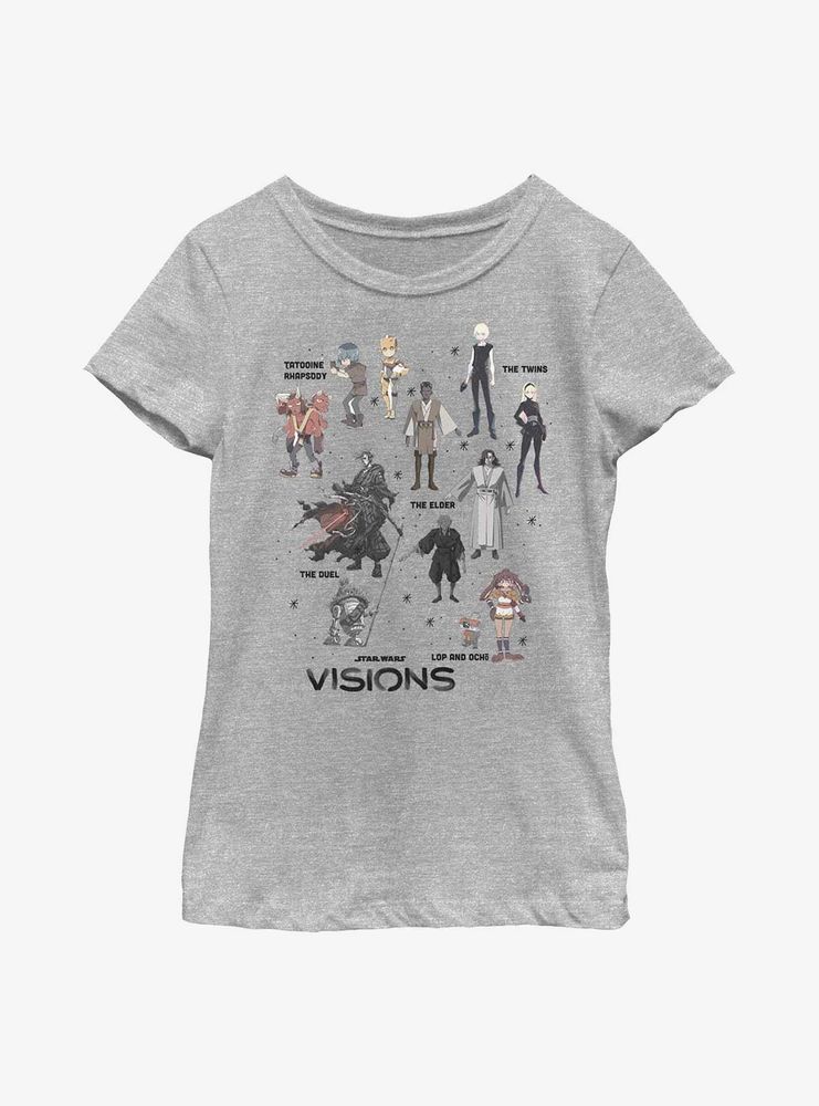 Star Wars: Visions Textbook Characters Youth Girls T-Shirt