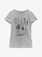 Star Wars: Visions Textbook Characters Youth Girls T-Shirt