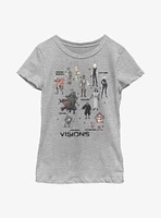 Star Wars: Visions Textbook Characters Youth Girls T-Shirt