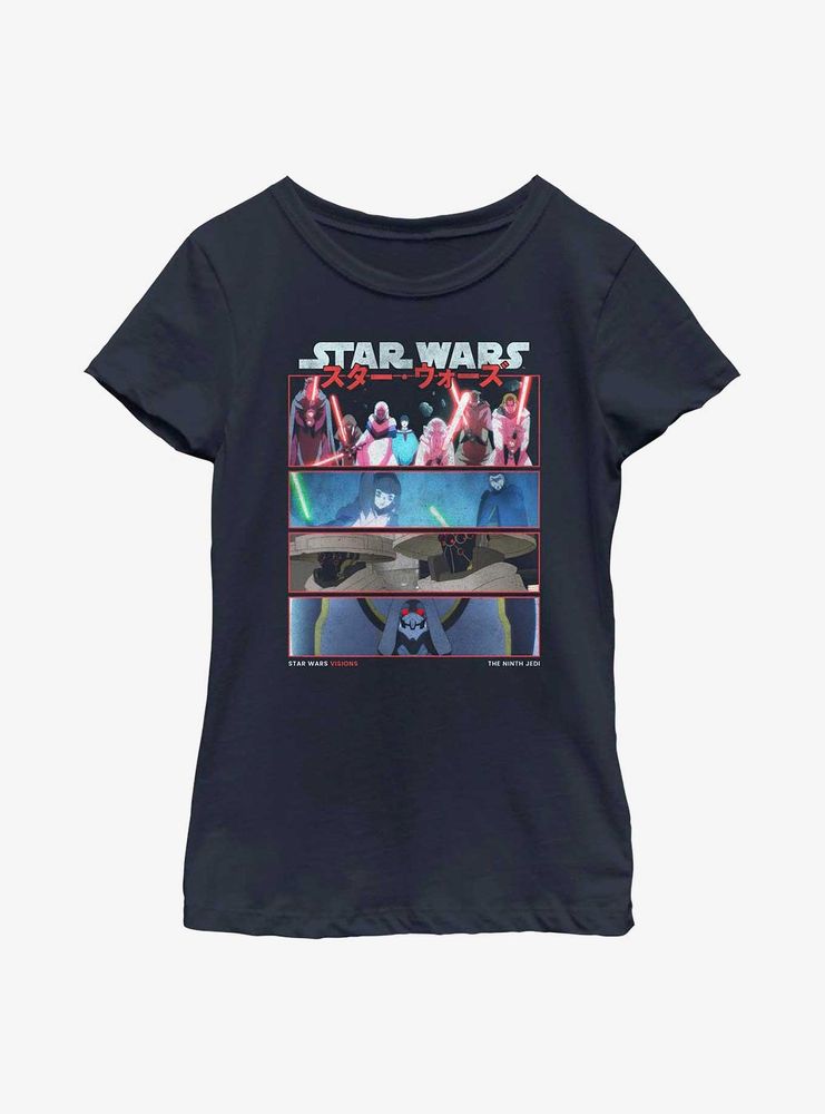 Star Wars: Visions 9th Jedi Stack Youth Girls T-Shirt