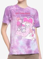 My Melody & Kuromi Black Slumber Party Pastel Boyfriend Fit Girls T-Shirt