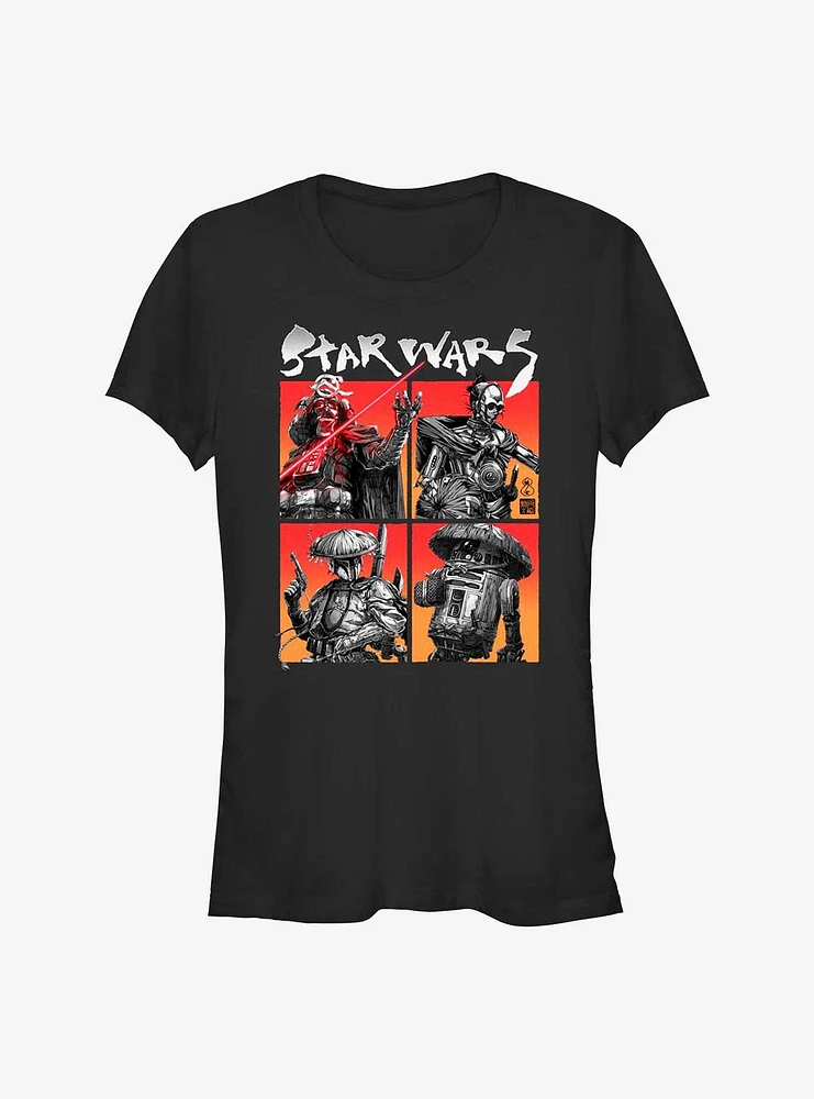 Star Wars: Visions Four Corner Panels Girls T-Shirt