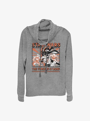 Star Wars: Visions The Force Is Strong Lop Cowlneck Long-Sleeve Girls Top