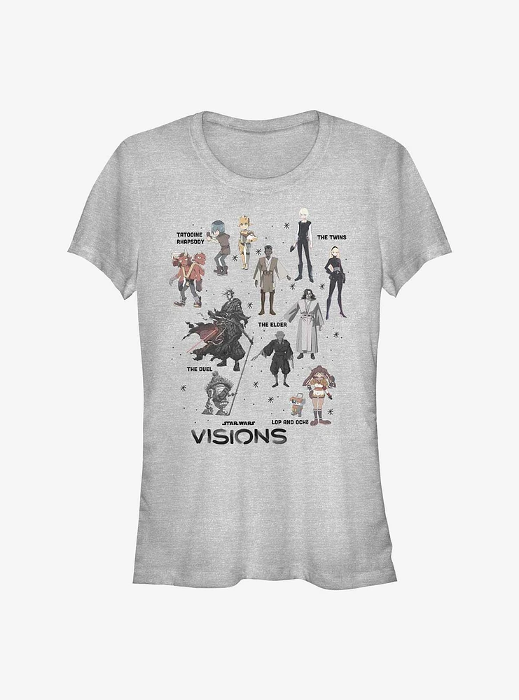 Star Wars: Visions Textbook Characters Girls T-Shirt