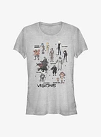 Star Wars: Visions Textbook Characters Girls T-Shirt