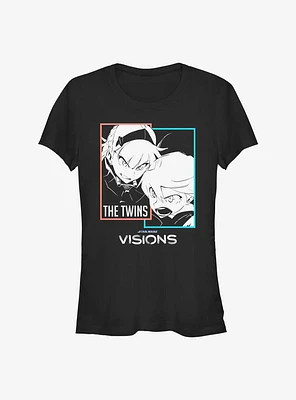 Star Wars: Visions The Twins Face Panel Girls T-Shirt