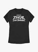 Marvel Thor: Love And Thunder Black Logo Womens T-Shirt