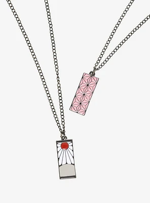 Demon Slayer: Kimetsu No Yaiba Nezuko & Tanjiro Tag Best Friend Necklace Set