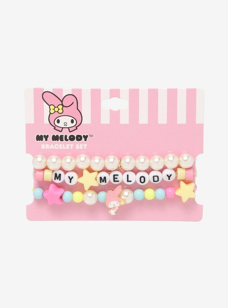 My Melody Pearl Beaded Bracelet Set