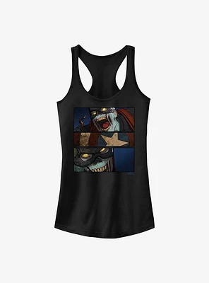 Marvel What If...? Tri-Panel Zombie Captain America Girls Tank