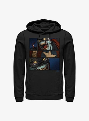 Marvel What If...? Tri-Panel Zombie Captain America Hoodie