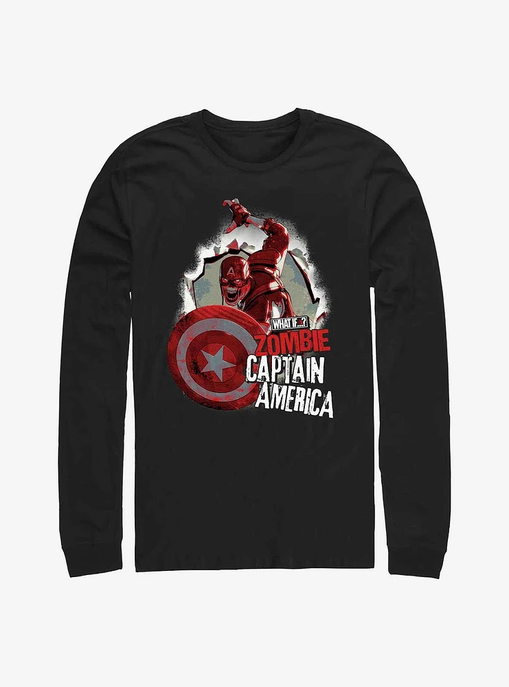 Marvel What If...? Breakthrough Zombie Captain America Long-Sleeve T-Shirt