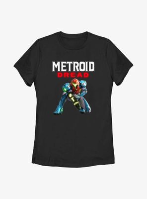 Nintendo Metroid Dread Samus Logo Lockup Womens T-Shirt