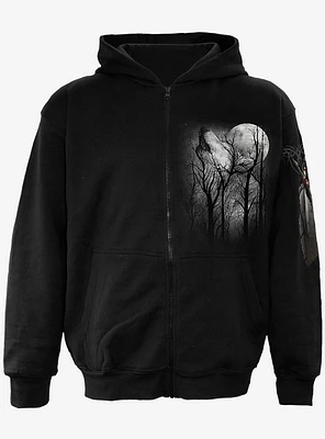 Forest Wolf Hooded Zip Hoodie