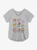 Disney Princesses Flower Icons Girls Plus T-Shirt