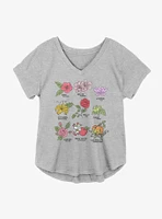 Disney Princess Flowers Girls T-Shirt Plus