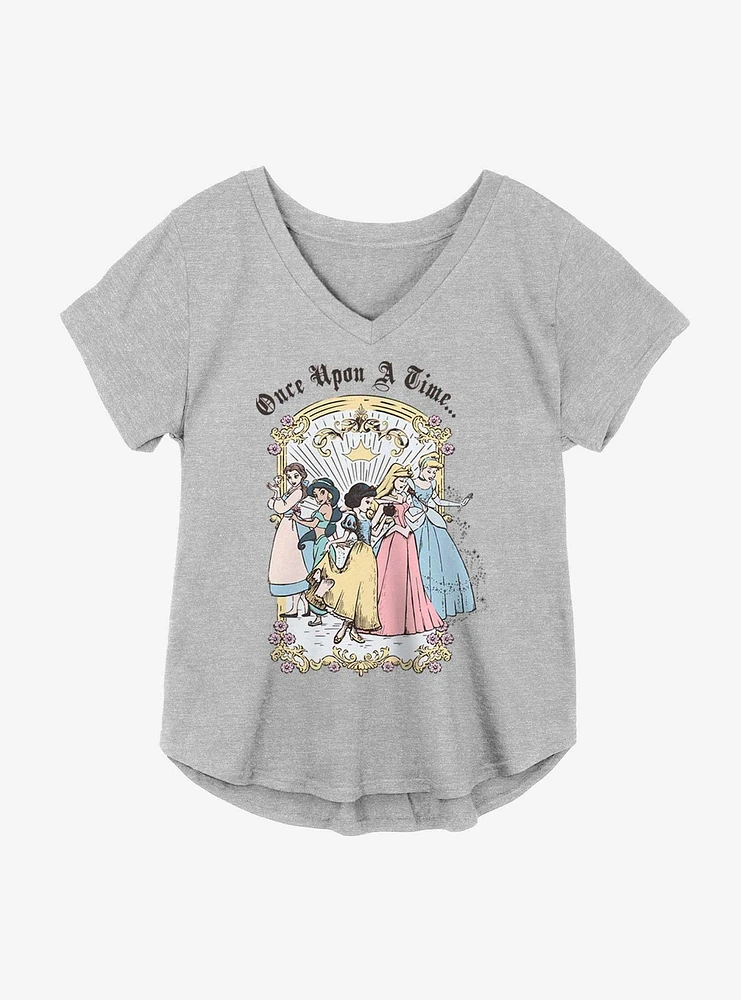 Disney Princesses Vintage Group Girls Plus T-Shirt