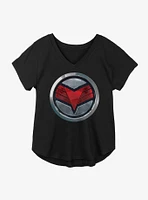 Marvel The Falcon And Winter Soldier Logo Girls Plus T-Shirt