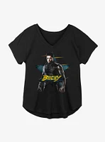 Marvel The Falcon And Winter Soldier Bucky Star Logo Girls Plus T-Shirt