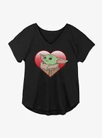 Star Wars The Mandalorian Child Heart Girls Plus T-Shirt