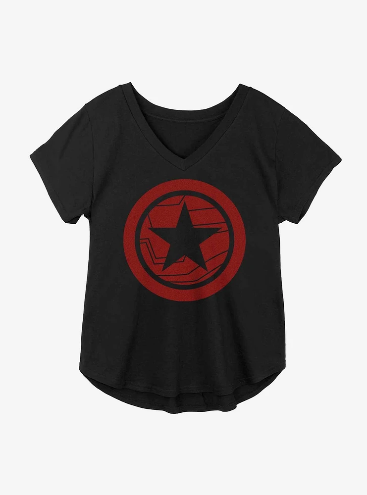 Marvel The Falcon And Winter Soldier Shield Girls Plus T-Shirt