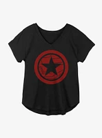 Marvel The Falcon And Winter Soldier Shield Girls Plus T-Shirt