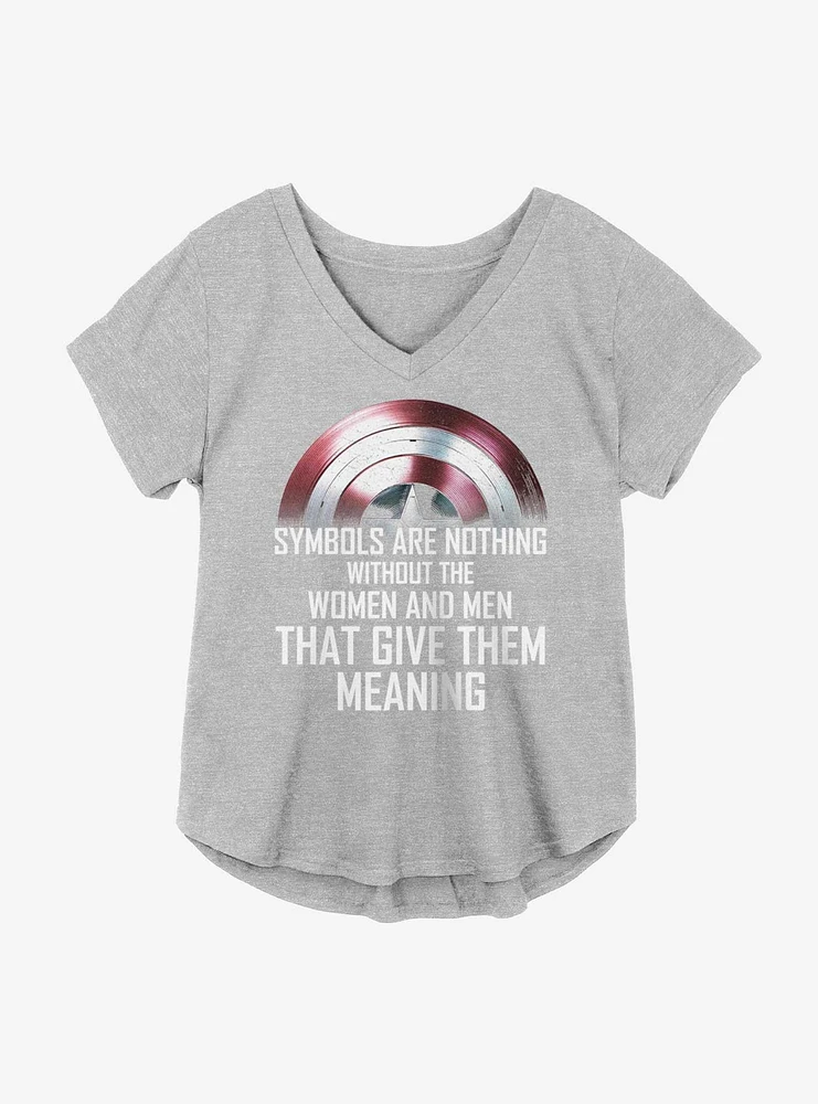 Marvel The Falcon And Winter Soldier Meaning Of Symbols Girls Plus T-Shirt