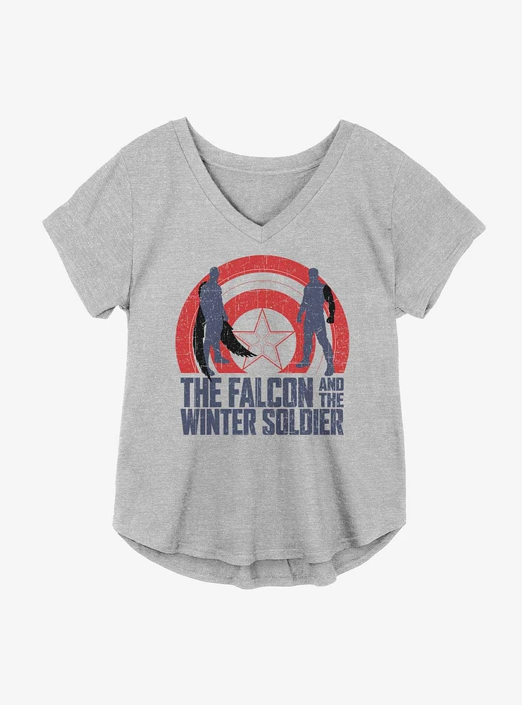 Marvel The Falcon And Winter Soldier Rising Shield Girls Plus T-Shirt